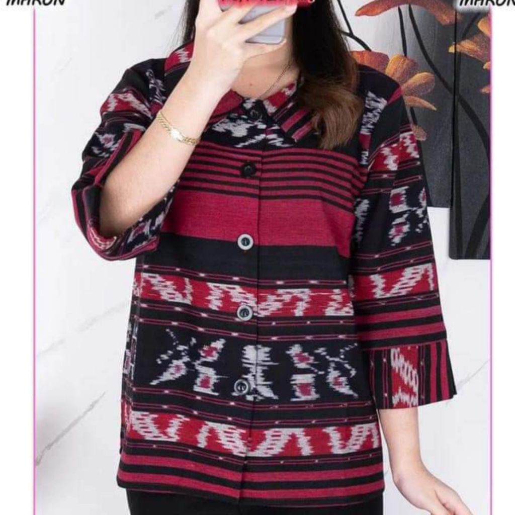 Alna Etnika | Atasan Tenun Wanita Blus Etnik
