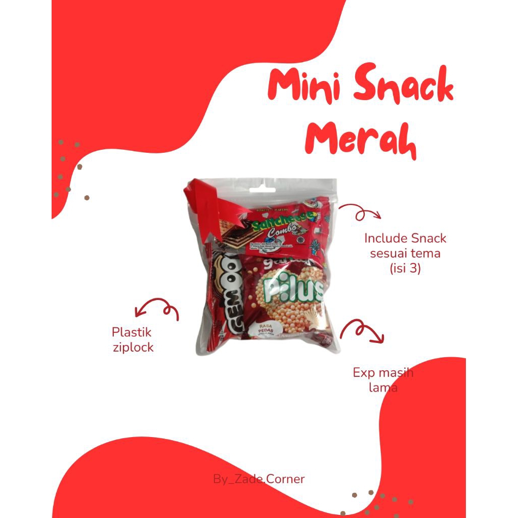 

MINI SNACK GIFT MERAH / MINI ya HAMPERS / PAKET JAJAN ULANGTAHUN