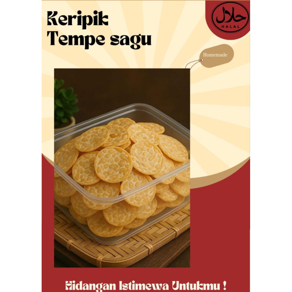 

GROSIR KERIPIK TEMPE SAGU 1KG