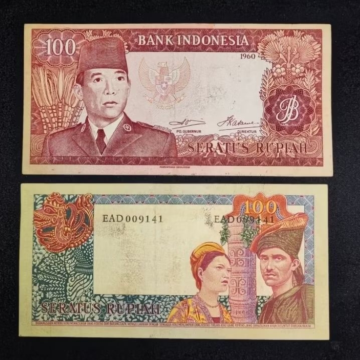 Uang Kuno Indonesia 100 Rupiah Soekarno Tahun 1960 | XF Press