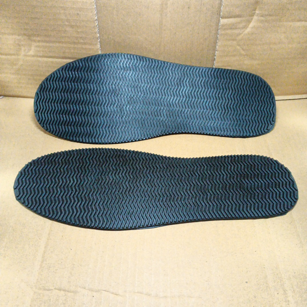 Sol Potong Outsole Sepatu Sandal Karet Mentah Rubber Gelombang Hitam