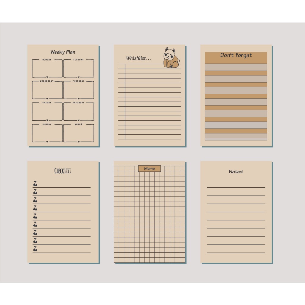 

50 Lembar Memo Pad | Notes Card | Note Pad | Check List