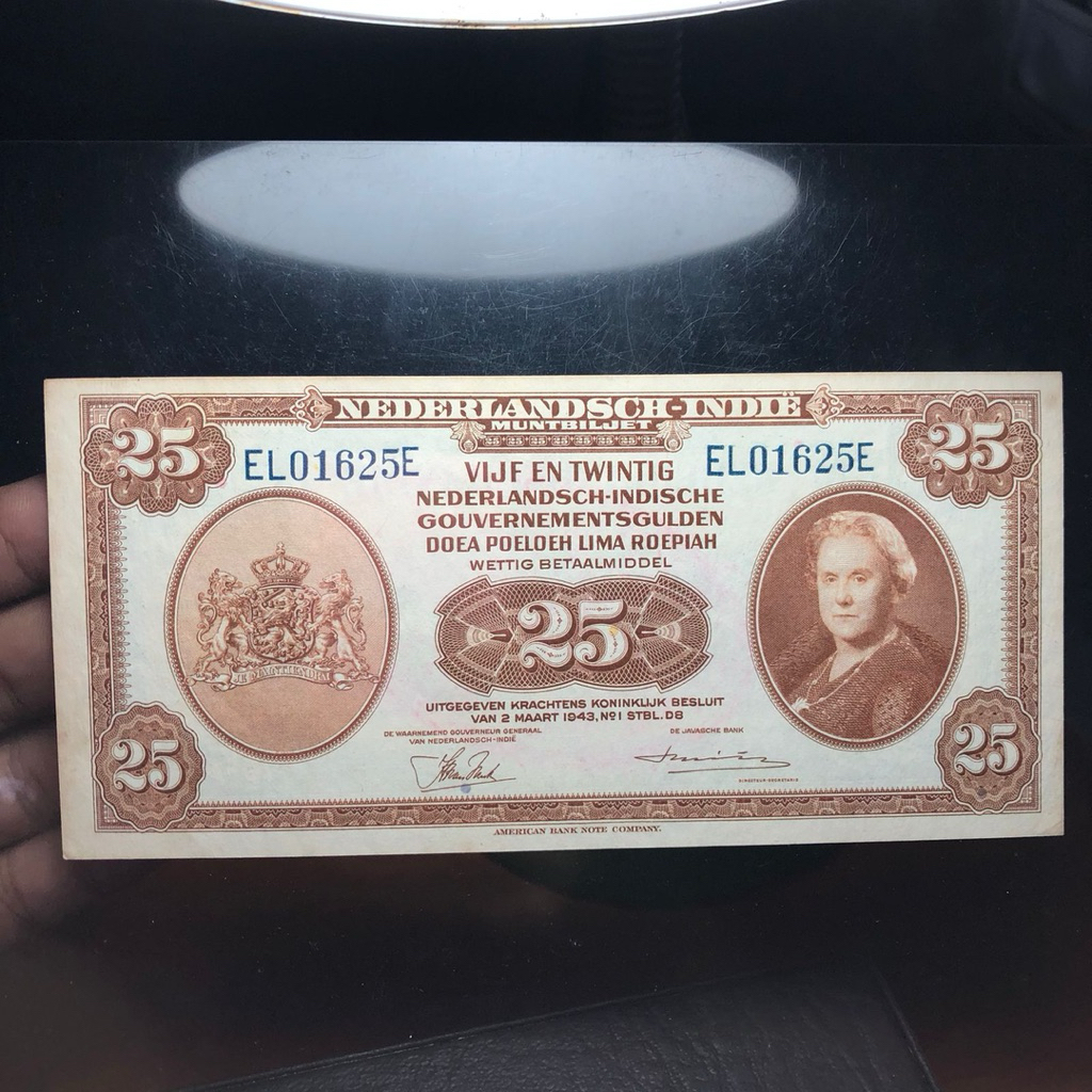 Uang Kuno 25 Nica 1943 Asli