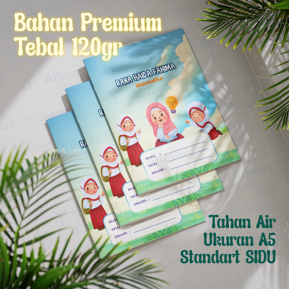 

Cetak Sampul Buku Pelajaran / Cover Buku Custom Nama / Sampul Buku Aesthetic