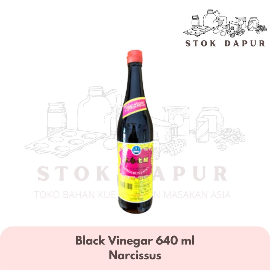 

[oddsolshop] pekanbaru/TTS Narcissus Black Vinegar Botol Kaca 640ML Glasses Bottle Cuka Hitam
