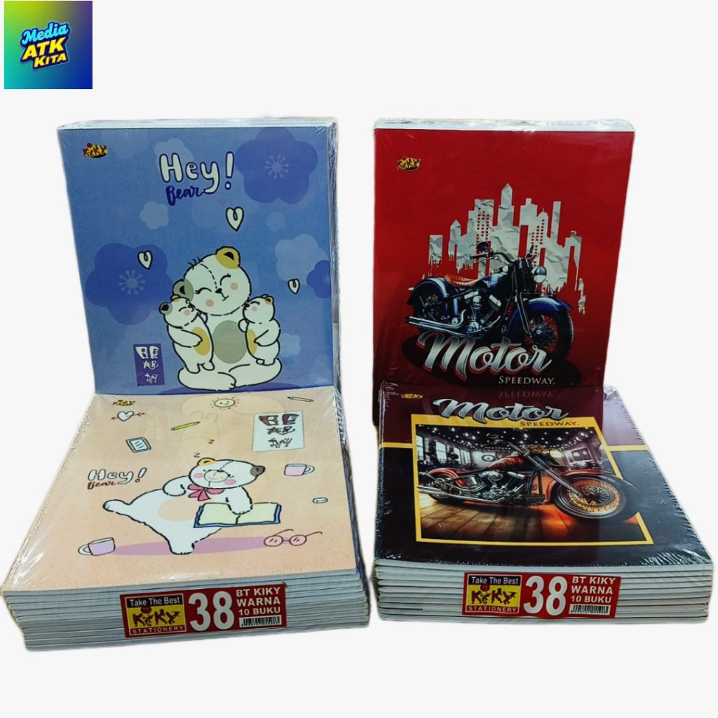 

Buku Tulis Kiky Warna 38 Lembar 1 Pack (10 Buku)