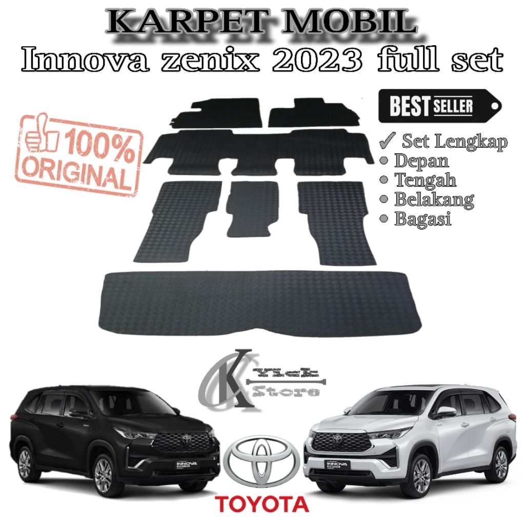 Karpet mobil Innova zenix 2023 full set / Karpet Innova zenix 2023 / Matras alas kaki mobil Toyota I