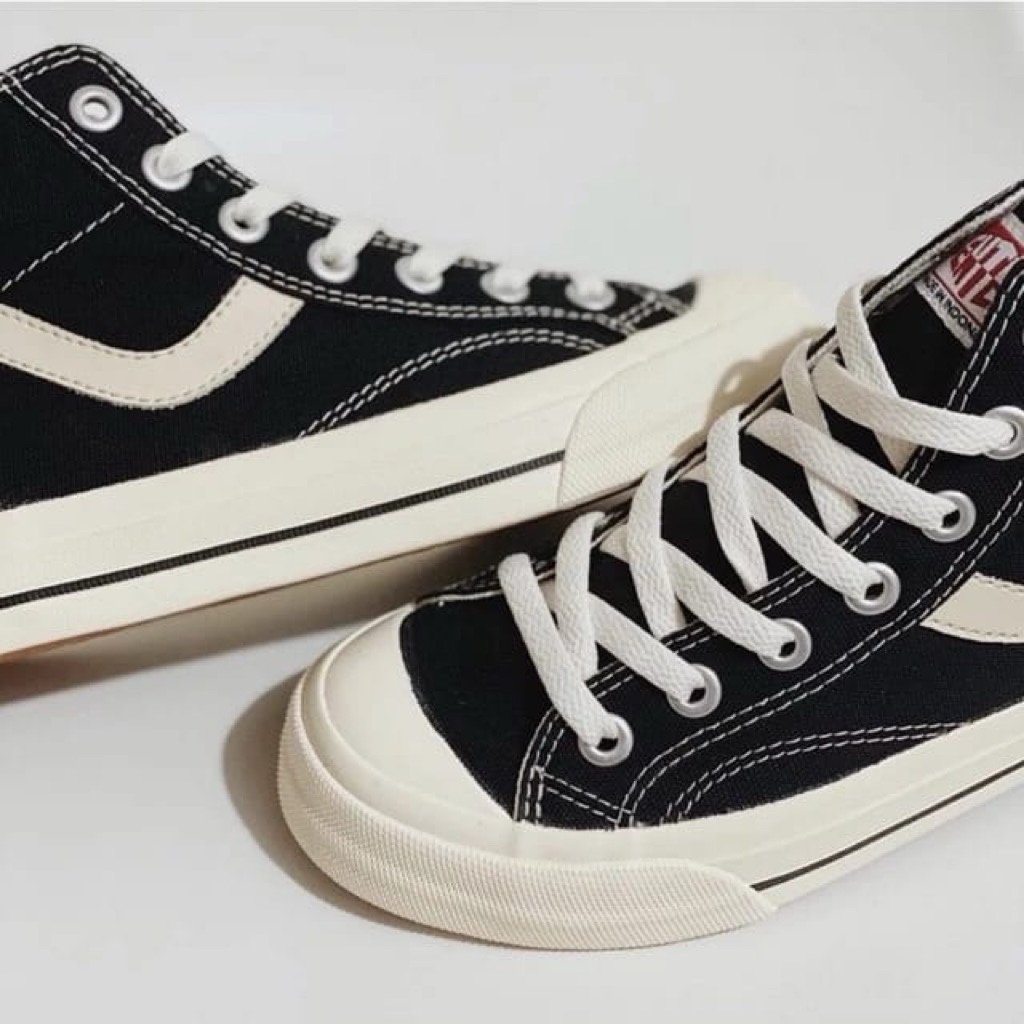 Ventela Public Hh Black Natural(PREMIUM ORI) Sepatu Hitam/Sepatu olah/Sepatu Pria/Sepatu Wanita