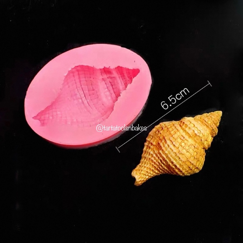 Cetakan Silikon Fondant Motif Kerang / Keong Kerang l Dekorasi Hiasan Kue