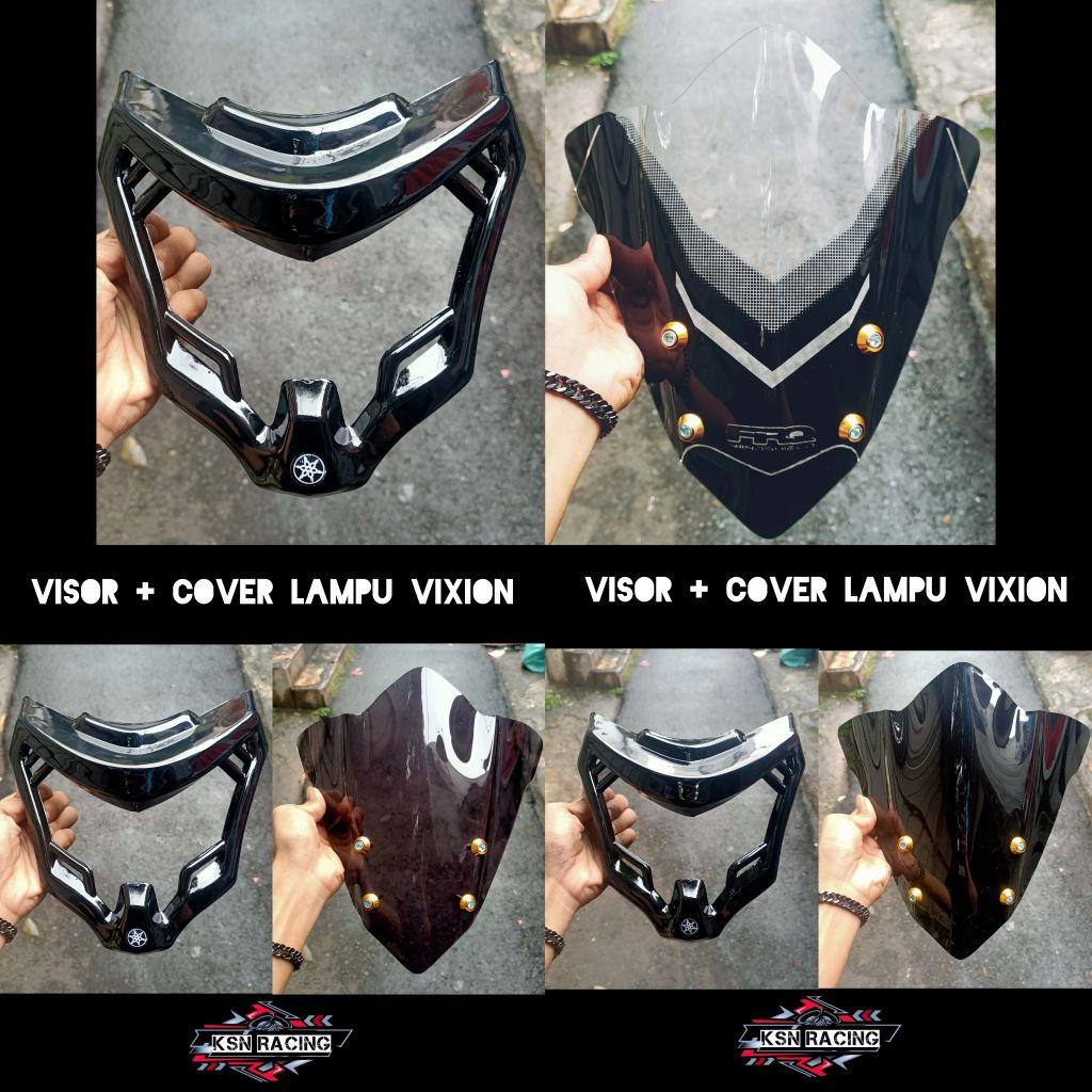 Visor vixion new nva sett cover lampu original yamaha vixion new nva/advance tahun 2015-2016