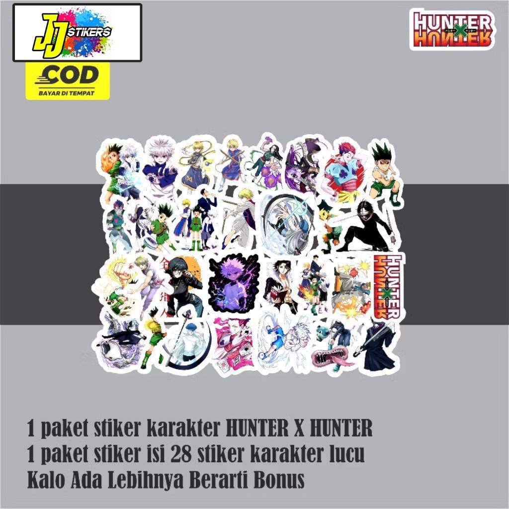 

Sticker Pack HUNTER X HUNTER Vinyl Waterproof untuk Laptop Thumblr Koper