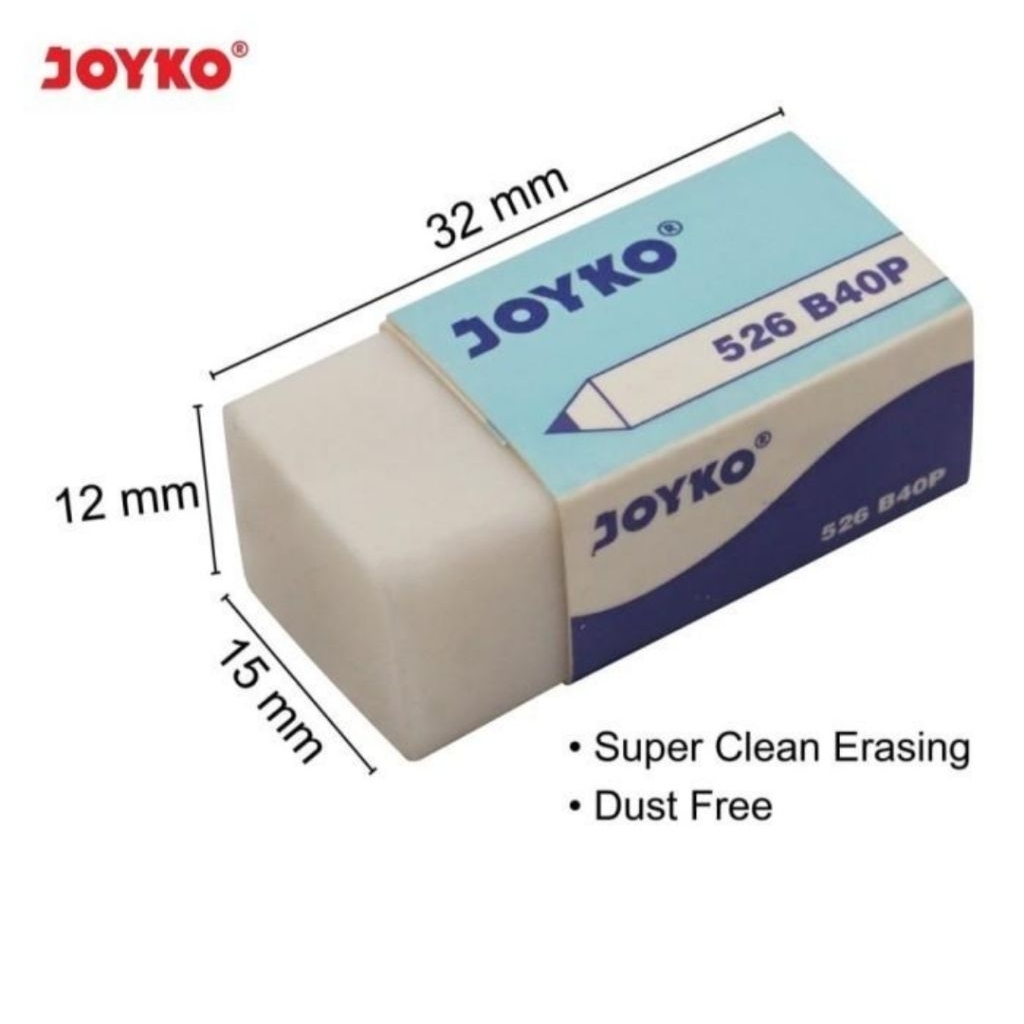 

Ay00! Eraser Penghapus Joyko Kecil Putih 526-B40BL (40 Pcs)