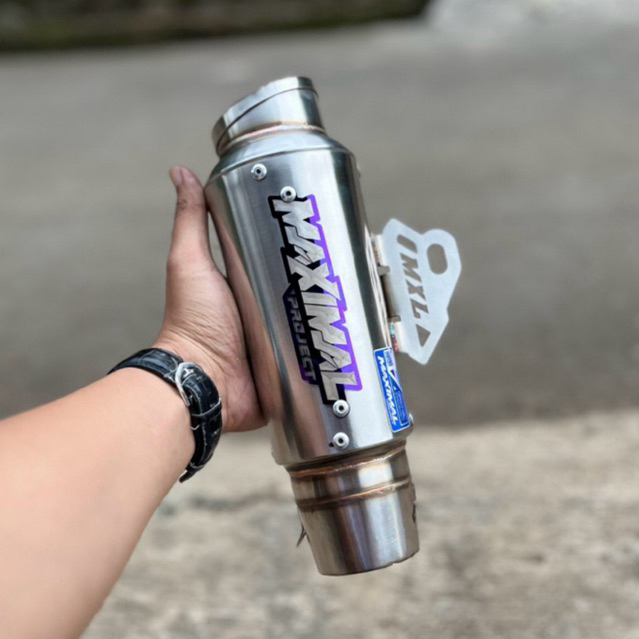 Silencer Knalpot Universal Tipe Megalodon Saringan Setengah Original Maximal Project