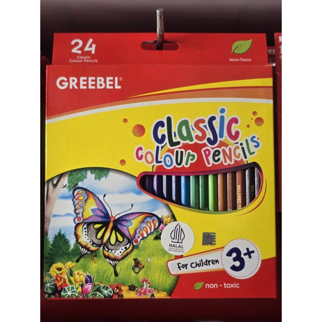 

1 SET PENSIL WARNA GREEBEL 24 WARNA PANJANG COLOR PENCILS GREEBEL 24 WARNA