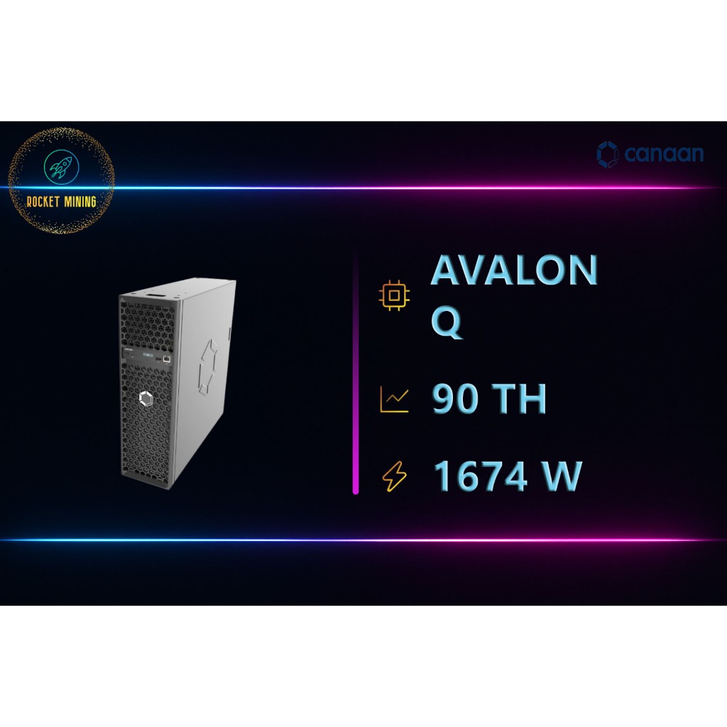 Avalon Q - 90 TH - 1674 W - Asic Miner