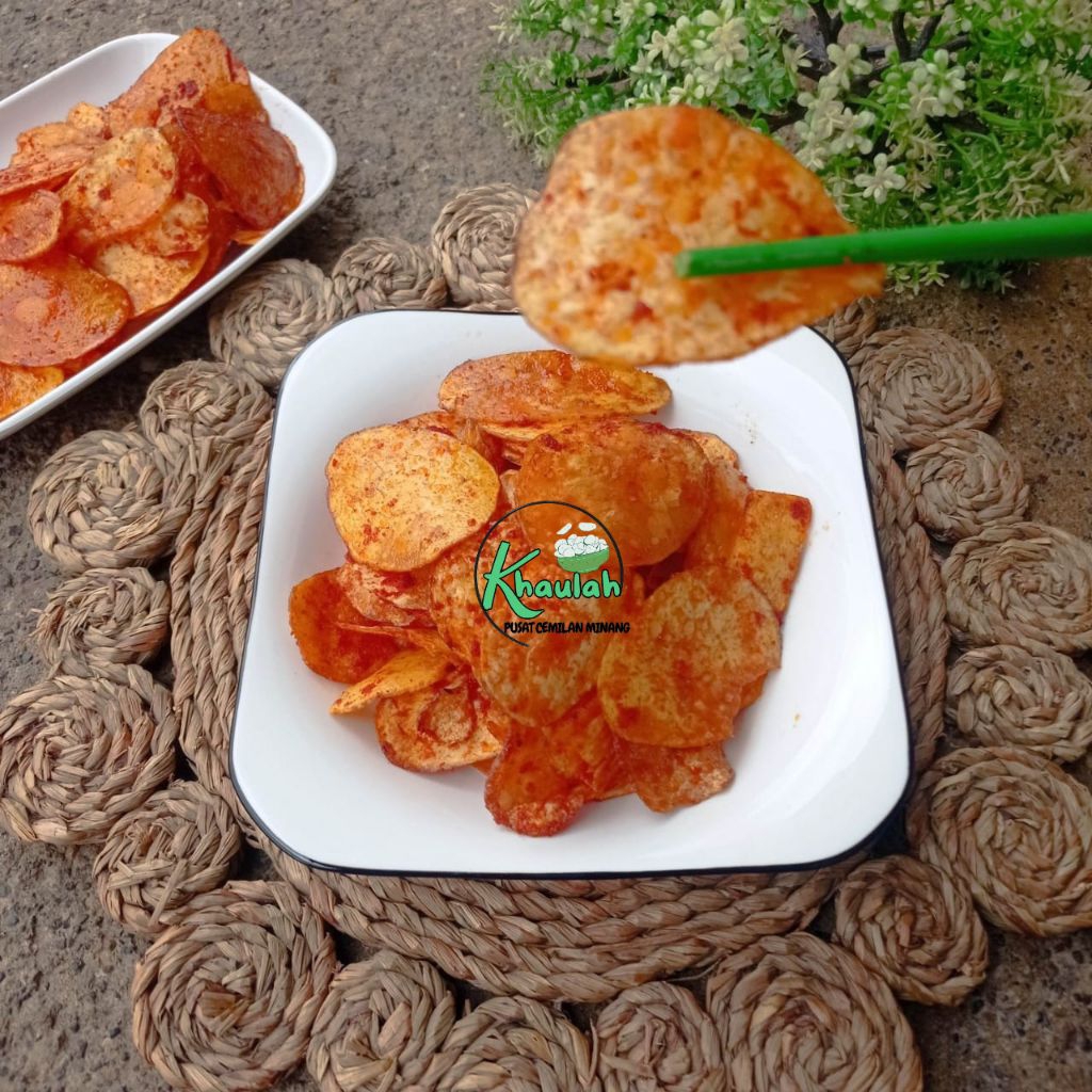 

Kerupuk Talas Balado Merah