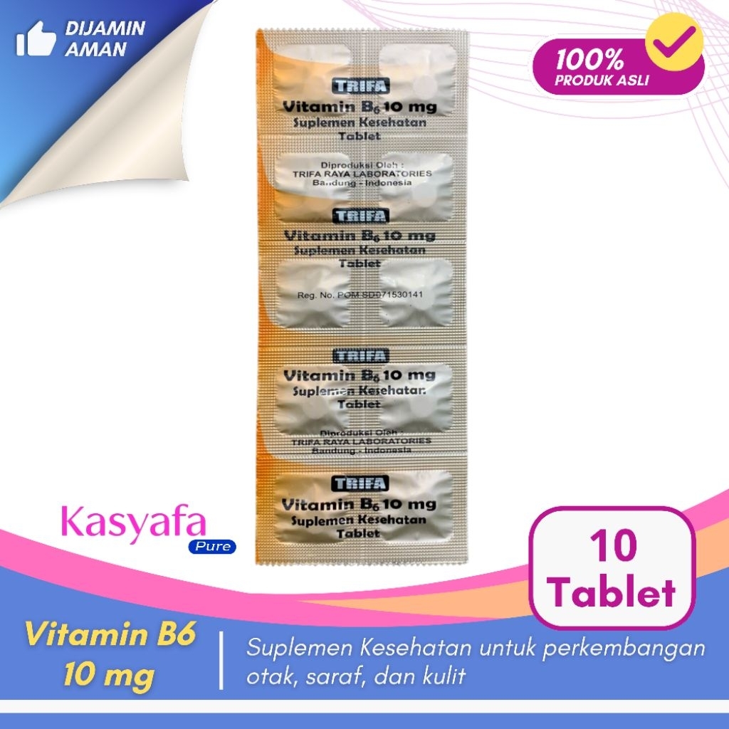 Vitamin B6 10 mg Trifa 10 Tablet - Suplementasi Vitamin B6