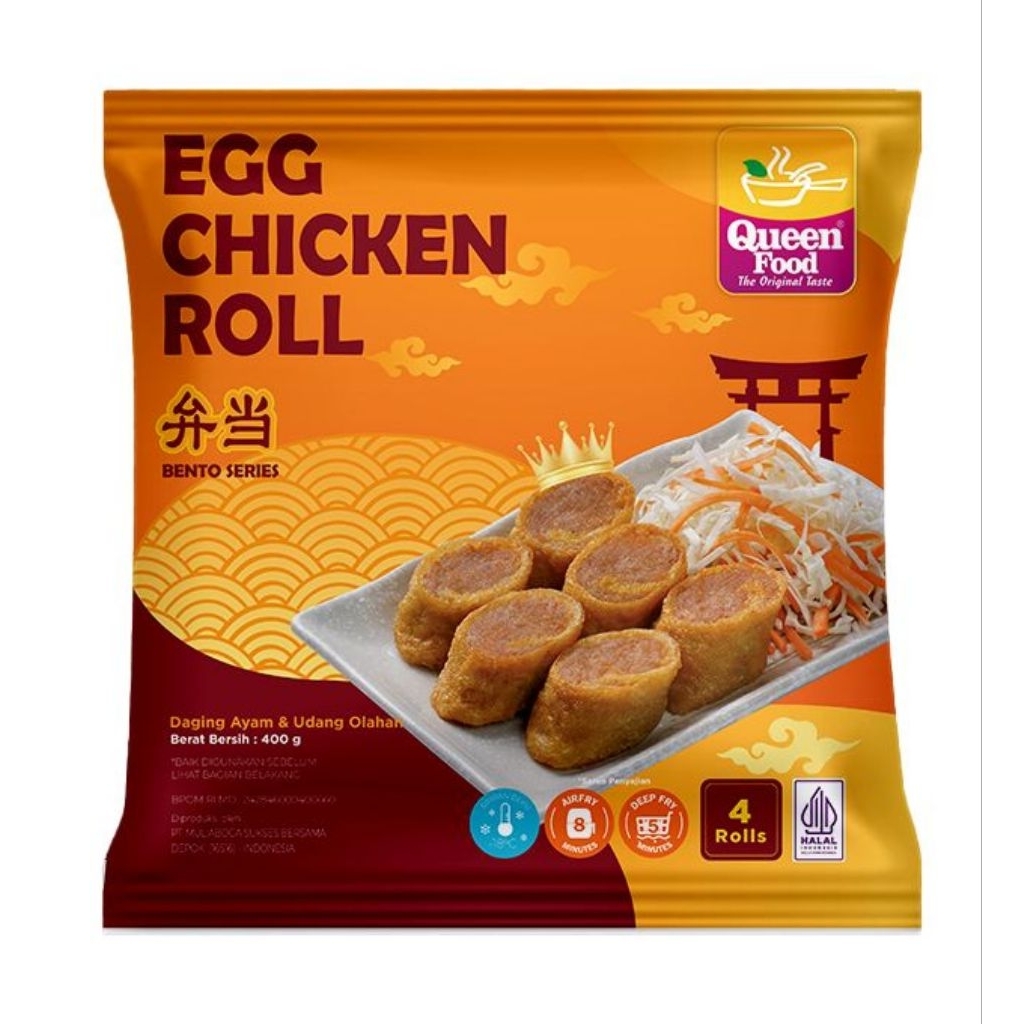 

Queen Food Egg Chicken Roll (350gr) 4 Roll Egg Chicken Roll Queen Food