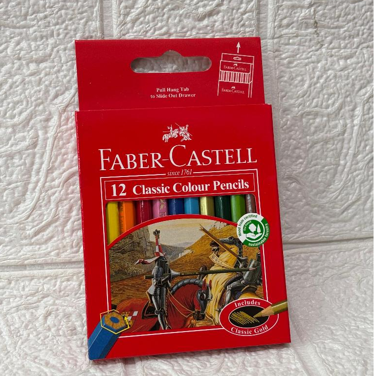 

Pensil Warna / Kelir Faber Castell Classic Colour Pencils Isi 12 (Pendek)