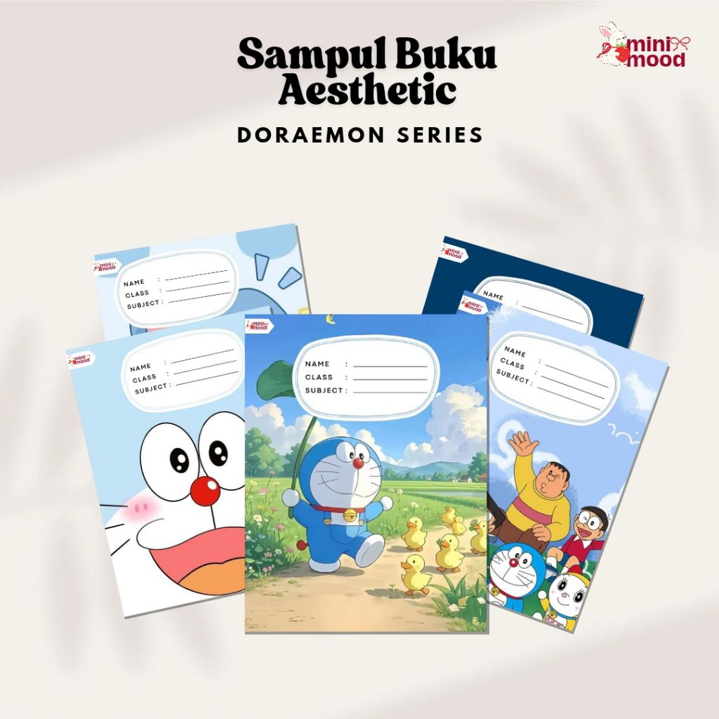 

Minimood.co | [ISI 6LEMBAR] Sampul Buku Aesthetic - Doraemon Series | Sidu Standar Cover Book Lengkap Anak TK SD SMP SMA SMK Lengkap Lucu Kartun