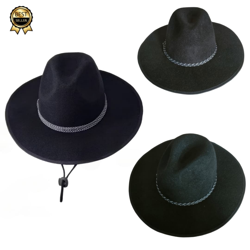 Topi Laken Jazz Vintage Fedora Kasual Laken Topi Laken Impor Topi Country Topi Koboy