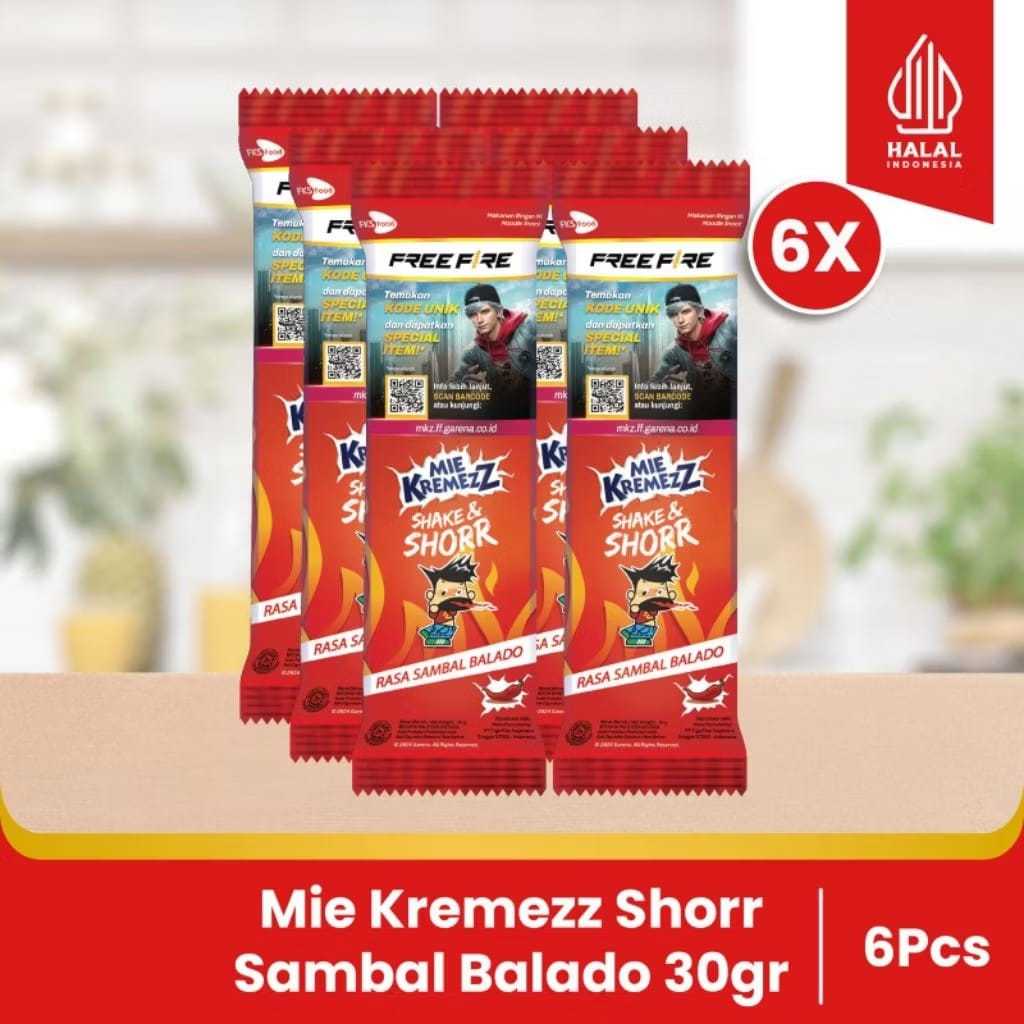 

Paket Bundling - Mie Kremezz Shorr - Sambal Balado - 16gr - 6pcs