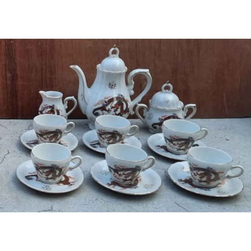#teaset naga cangkir teko lepek gelas japan jadul #vintage lawas #porcelain