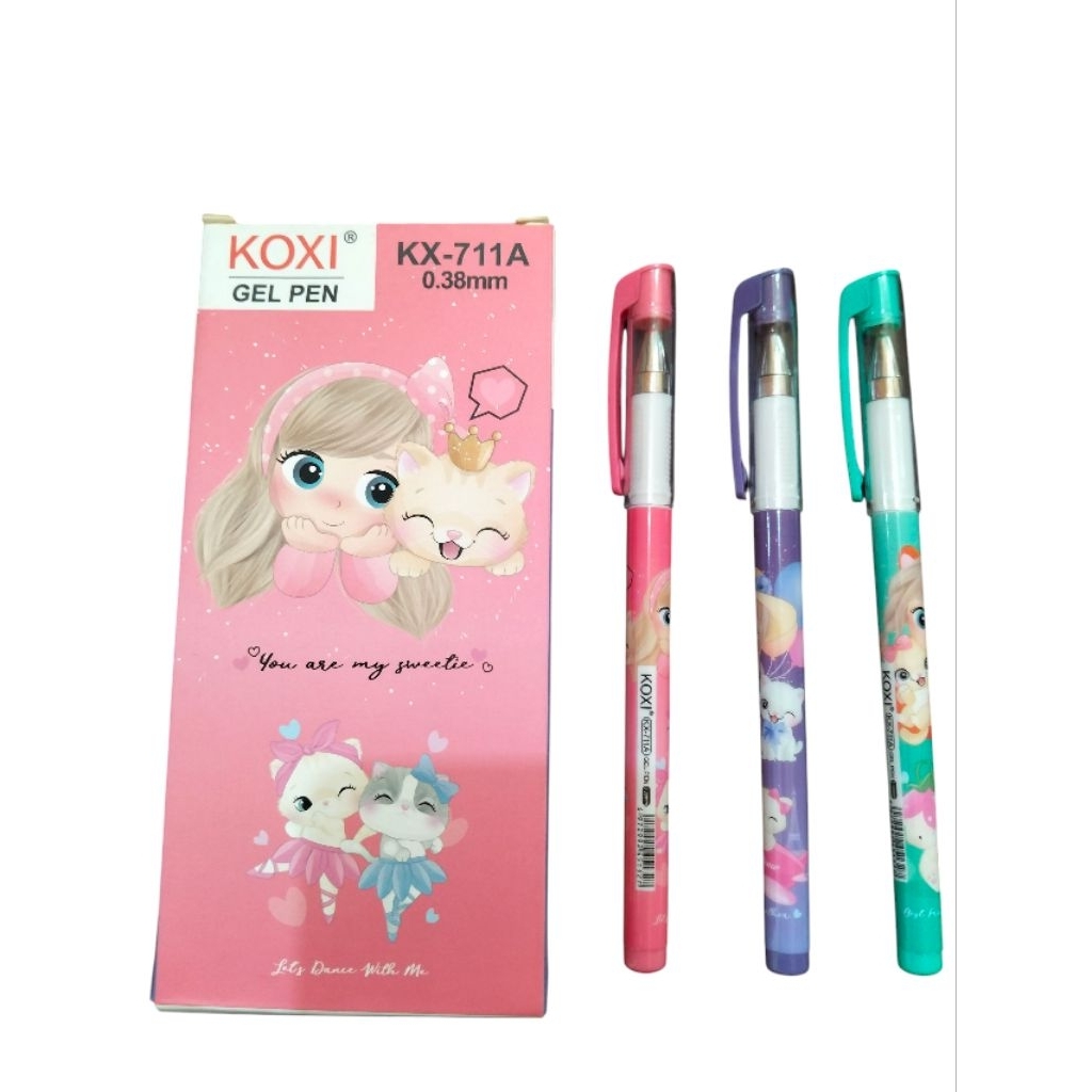 

Pulpen (Lusin) Gel Karakter KOXI KX-711A 0.38mm Tinta Hitam Imut & Halus Isi 12 PCS - Alat Tulis Kantor/ATK Murah Medan