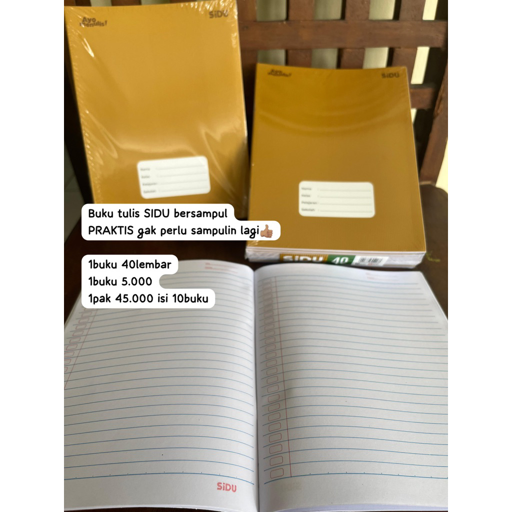 

Sidu buku tulis sampul coklat