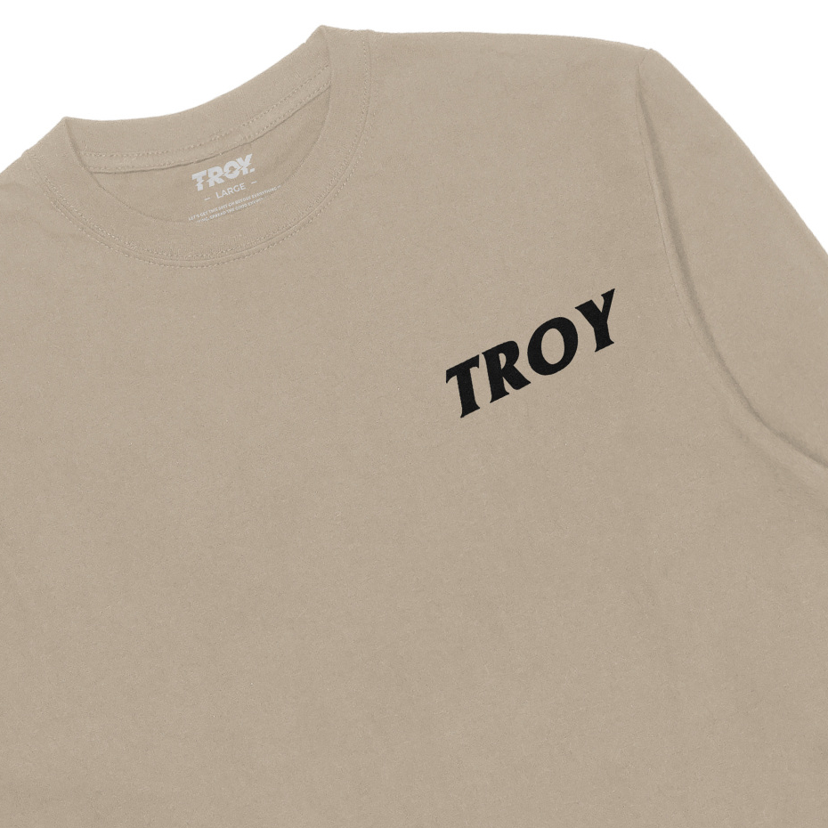 Troy Company Double Sleeve Double Layer Vintage Longsleeve Tshirt Beige Black DESTROY: Defined DS 3165