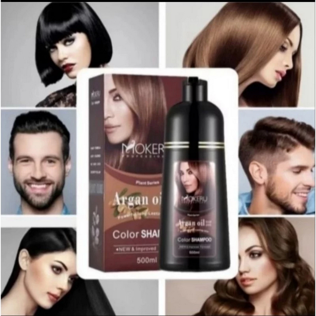 Shampo Argan Oil Hair Dye Color Shampoo 500ml / Shampoo Semir Pewarna Rambut 100% ori / Shampoo Semi