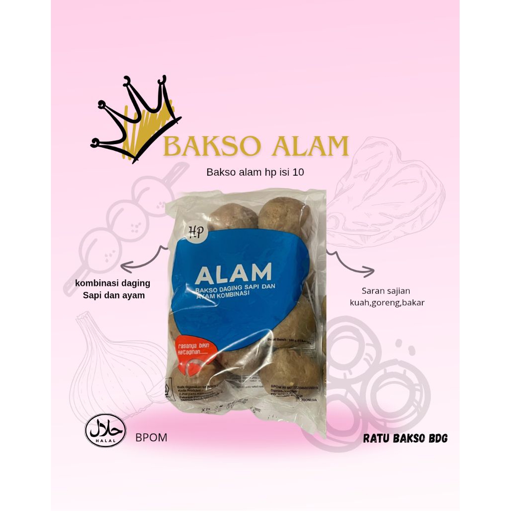 

bakso alam super besar hp isi 10