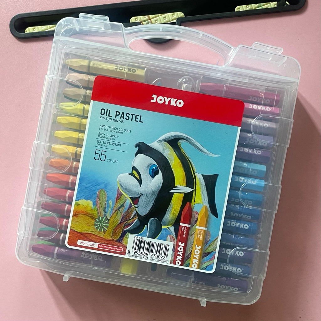 

preloved joyko oil pastel 55 warna krayon crayon mewarnai titi coloring