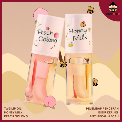 TWG Lip Oil Honey Milk Peach Oolong Pelembap Pencerah Bibir Kering Anti Pecah-Pecah - MG035