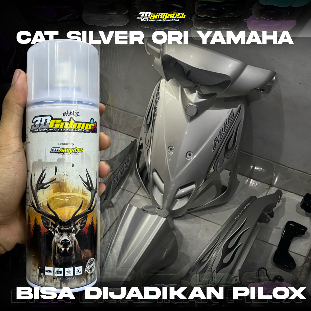 (BISA DIJADIKAN PILOX) CAT SIlVER ORIGINAL YAMAHA /CAT SILVER METALIC YAMAHA