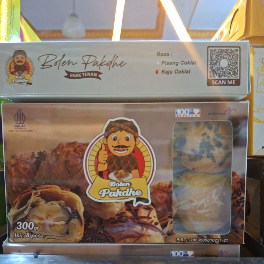 

Bolen Pakdhe keju coklat isi 8 pcs 300gr