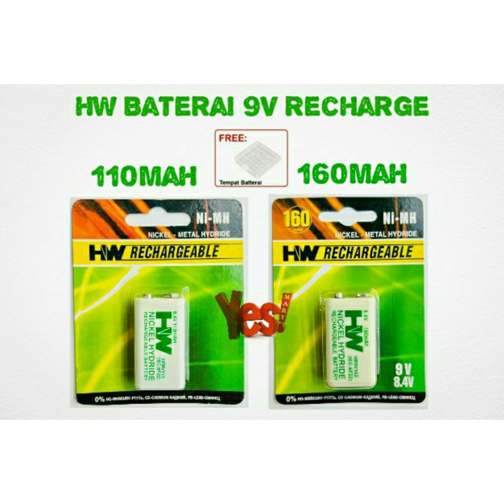 Battery HW Kotak 9v Rechargeable Pack