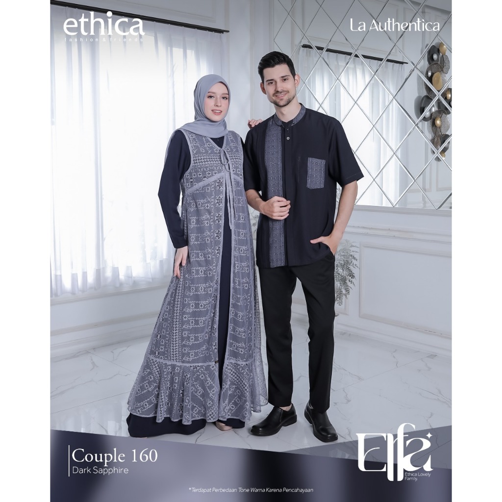 SALE Ethica Gamis Koko Dewasa Couple 15 Dark Saphire
