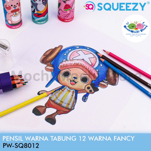 

Pensil Warna Tabung 12 Warna + Serutan PW-SQ3012 / PW-SQ8012 Squeezy Fancy 1 Set 12 Warna Lengkap
