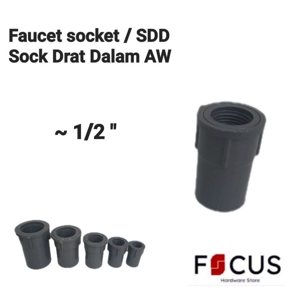 RUCIKA Faucet Socket / SDD / Sock Drat Dalam AW 1/2" / 0.5 INCH