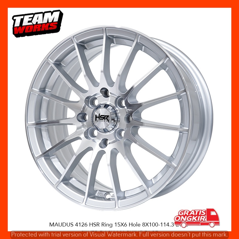 PAKETAN VELG MOBIL MURAH RING15 HSR MAUDUS LEBAR 6 MOBIL BRIO JAZZ AVANZA XENIA PELEK R15 ET40