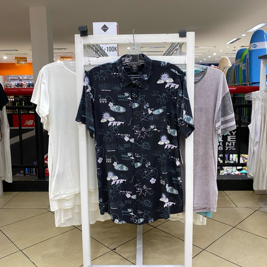 Kemeja Ripcurl Fun Times Shirt Washed Black Original
