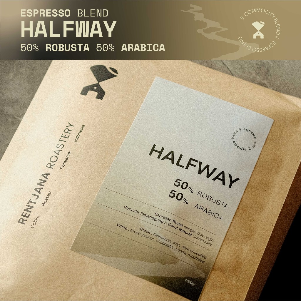 

HALFWAY Espresso Blend - 50:50 Biji Kopi Robusta Arabica