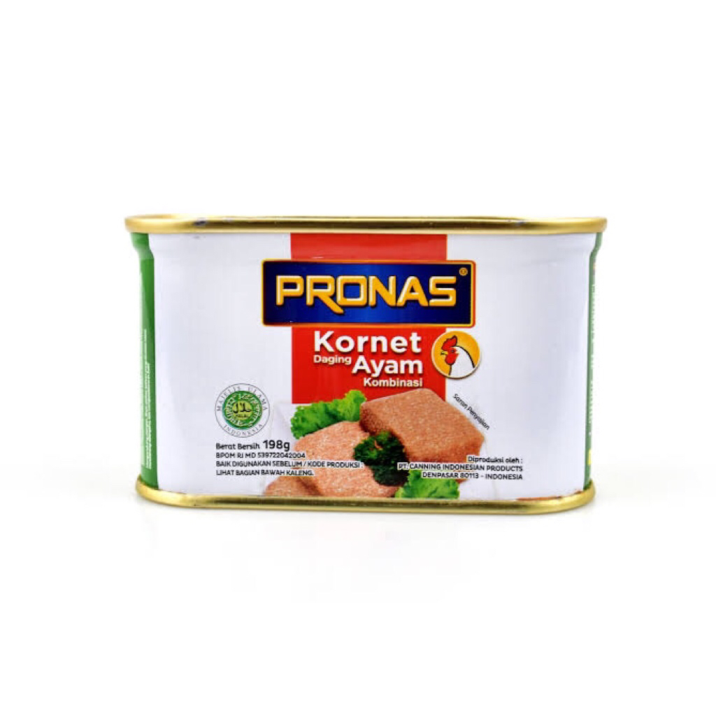 

Pronas Kornet Ayam 198gr Halal / Chicken Korned