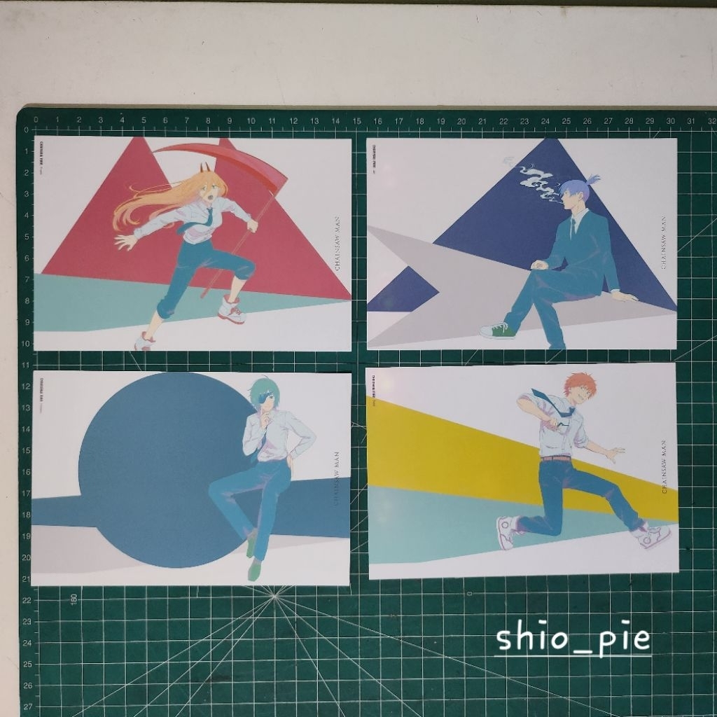 

official chainsaw chain saw man postcard denji power himeno aki