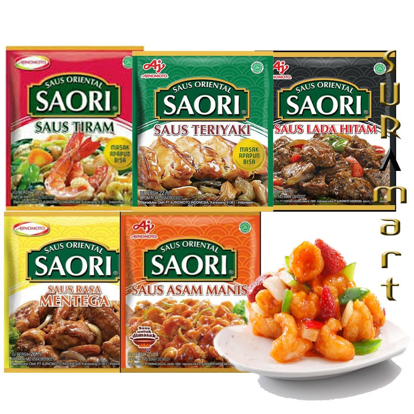 

(1 sachet) SAORI Saus Oriental Bumbu Instant Dapur Saus Tiram Teriyaki Asam Manis Lada Hitam