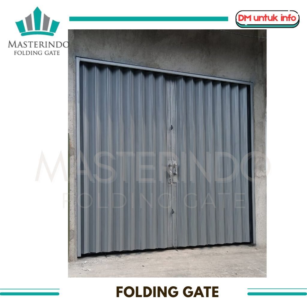 Custom Folding Gate besi atau galvalum (Pre Order) JABODETABEK - FREE SURVEI