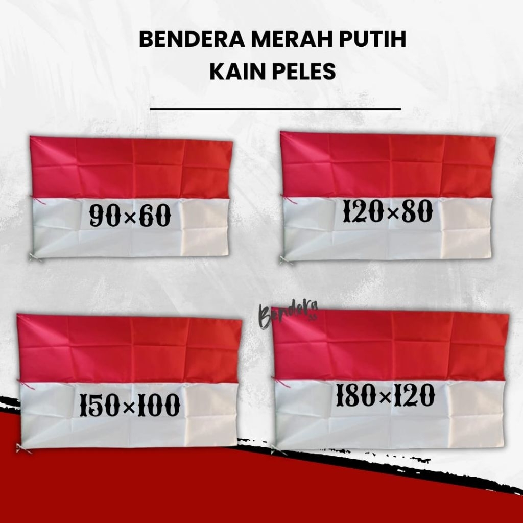 bendera merah putih kain peles | kain satin