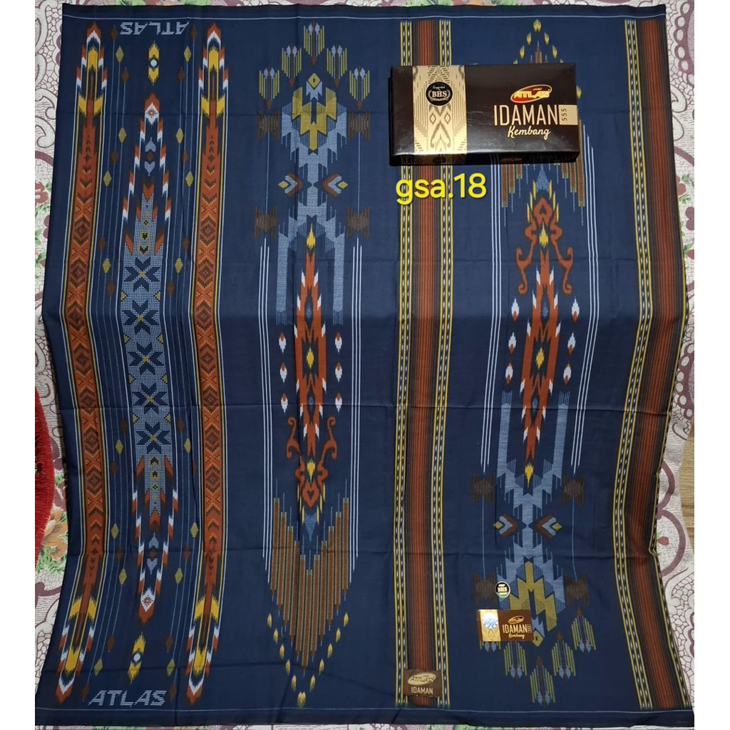 Sarung atlas idaman kembang gold