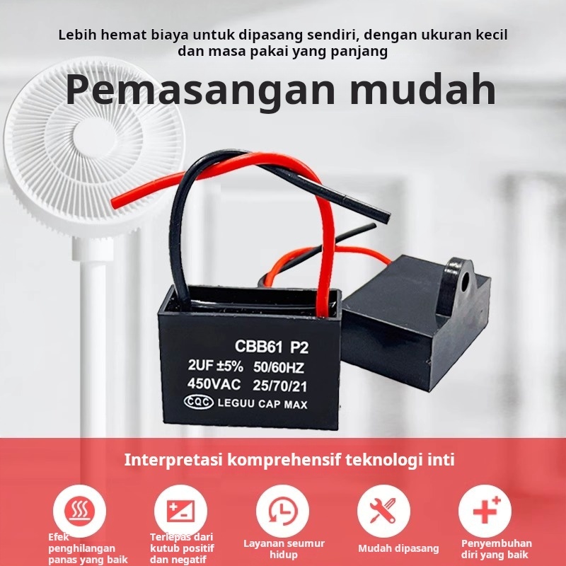 Pemasangan Mudah CBB61 P2 450VAC 25/70HZKapasitor Cbb61 450v cbb61-p2 kapasitor kipas kapasitor star